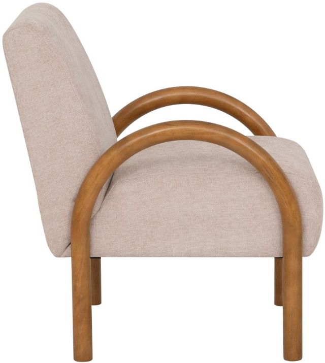 Linon Jillian Tan/Walnut Upholstered Chair-3