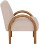 Linon Jillian Tan/Walnut Upholstered Chair-3