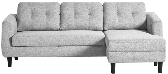 Moe's Home Collection Belagio Light Grey Sofa Bed with Chaise-0
