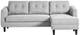 Moe's Home Collection Belagio Light Grey Sofa Bed with Chaise-0