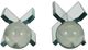 Sagebrook Home Kelby 2-Piece Clear/Gray Statuary Sphere Set-4