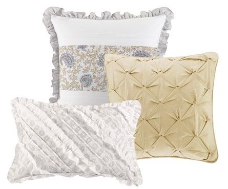 Olliix by Madison Park Dawn 9 Pieces Yellow Queen Cotton Percale Comforter Set-3