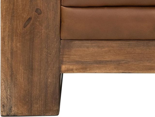 International Furniture Direct Ancora Brown Leather Accent Chair-4