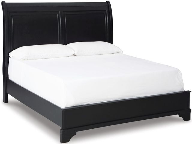Signature Design by Ashley® Chylanta Black Queen Sleigh Bed-0