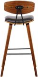 Armen Living Fox 2-Piece Brown/Walnut Counter Stool Set-4