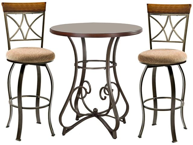 Powell® Hamilton 3-Piece Bronze/Medium Cherry Pub Table Set-1