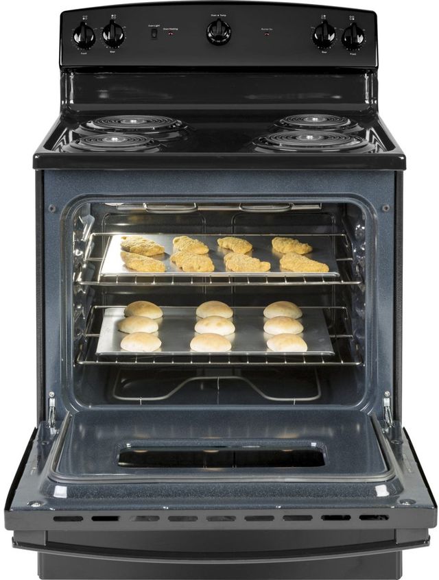 GE® 30" Black Freestanding Electric Range-3
