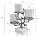 A & B Home Silver/White 3-Pillar Candle Holder-4