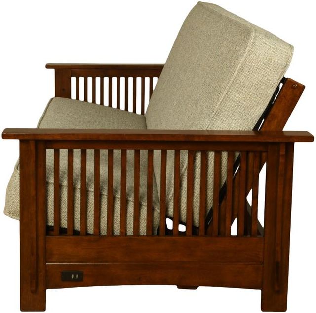 Kodiak Furniture Alexa Black Walnut/Monte Toro Pistachio Full Futon-3