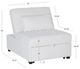 Powell® Dozer Ivory Twin Sleeper Chair-2