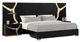 Furniture of America® Goldsberg Black/Gold Eastern King Extended Panel Bed-0