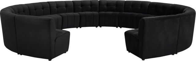 Meridian Furniture Limitless 14-Piece Black Velvet Modular Sectional-0