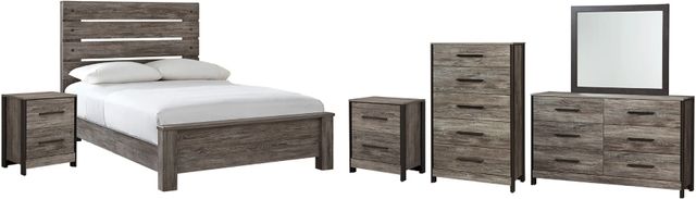 Signature Design by Ashley® Cazenfeld 6-Piece Black/Gray Full Panel Bed Set-0
