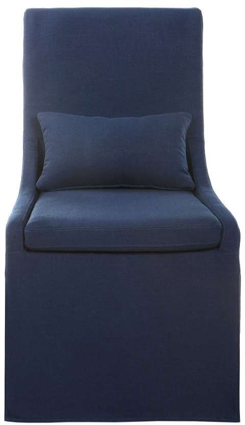 Uttermost® Coley Denim Blue Armless Chair-3