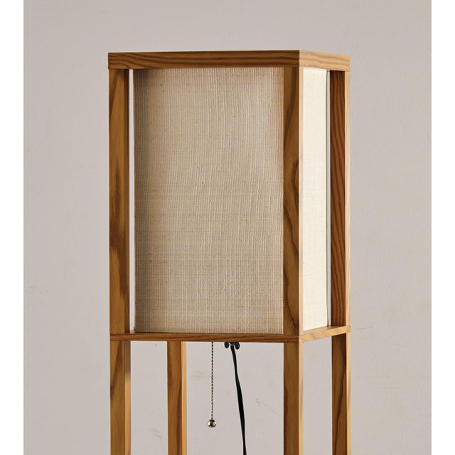 Adesso® Wright Natural Wood Shelf Lamp-1