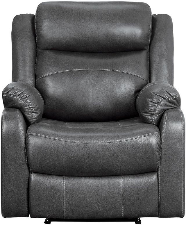 Mazin Furniture Yerba Gray Lay Flat Reclining Chair-2