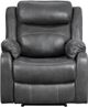 Mazin Furniture Yerba Gray Lay Flat Reclining Chair-2