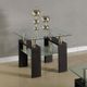 Titus Furniture 3 Piece Clear/Black Coffee Table Set-2
