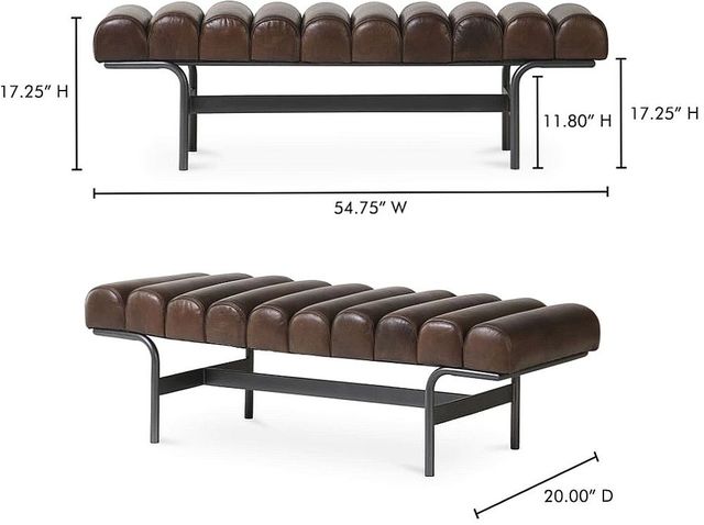 Moe's Home Collection Harrison Dark Brown Bench-2