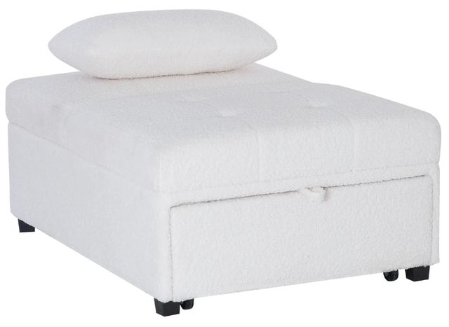 Powell® Dozer Ivory Twin Sleeper Chair-3