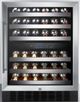 Summit® 24" Black/Stainless Steel Undercounter Dual Zone Wine Cellar-1