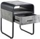 ACME Furniture Raziela Gray 1-Drawer End Table with Black Base-2