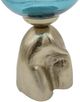A & B Home Blue/Gold/White Glisten Glass and Aluminum Vase-4