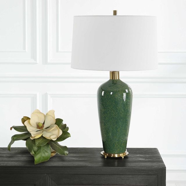 Uttermost® Verdell Dark Mossy Green Table Lamp-2