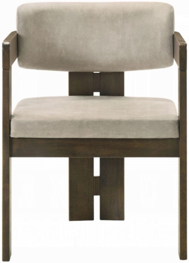 ACME Furniture Destin Light Gray/Walnut Upholstered Dining Side Chair-3