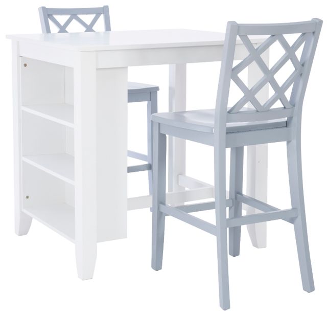 Powell® Maui 3-Piece Gray/White Counter Table Set-0