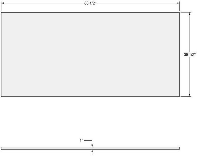 Amisco Customizable Amelia 84" Rectangular Dining Table with 1" Thermo Fused Laminate Top-1