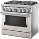KitchenAid® 36" Milkshake Commercial-Style Freestanding Dual Fuel Range-4