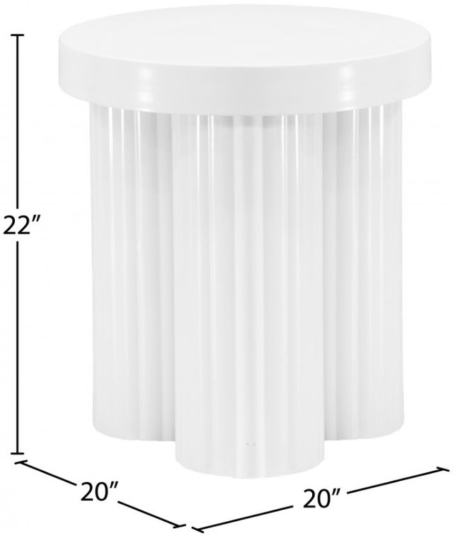 Meridian Furniture Rhodes White End Table-3
