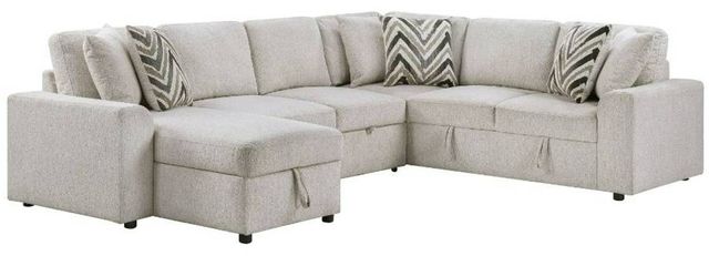 Homelegance® Myrtle 3-Piece Beige Sectional with Pull-out Bed and Hidden Storage-0