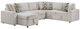 Homelegance® Myrtle 3-Piece Beige Sectional with Pull-out Bed and Hidden Storage-0