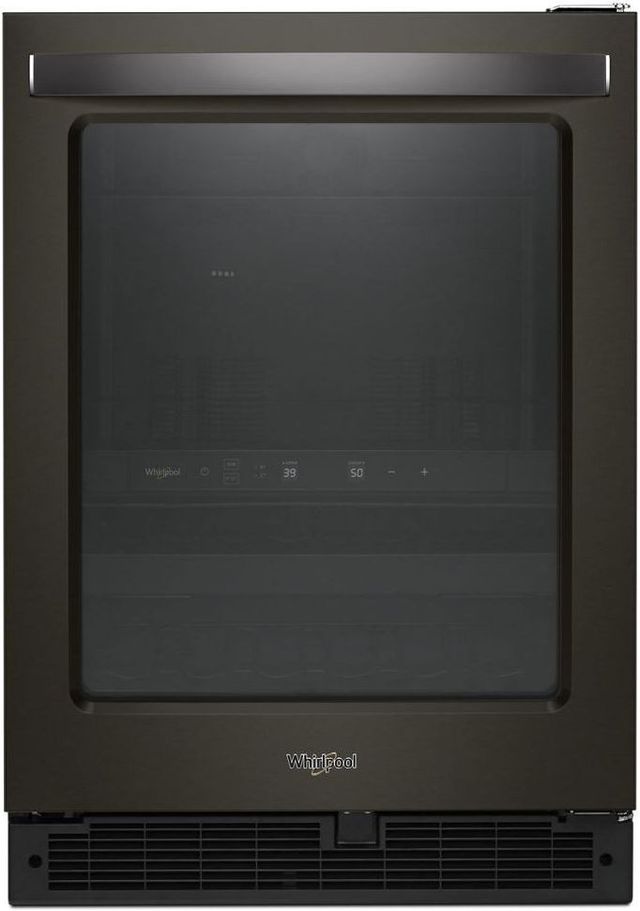 Whirlpool® 24" 5.2 Cu. Ft. Black Stainless Wine Cooler-0