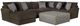 Jackson Furniture Galaxy 4-Piece Chocolate Left Side Facing U-Shape Chaise Sectional-0