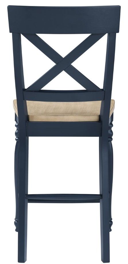 Steve Silver Co. Darcy Midnight Blue/Natural Counter Stool-3