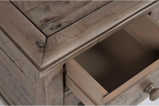 Jofran Rustic Shores Dark Brown Power Chairside Table