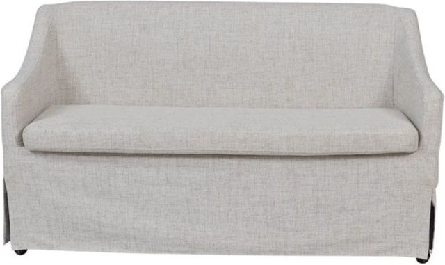Bernards Citrus Heights Gray Slipcovered Settee-1