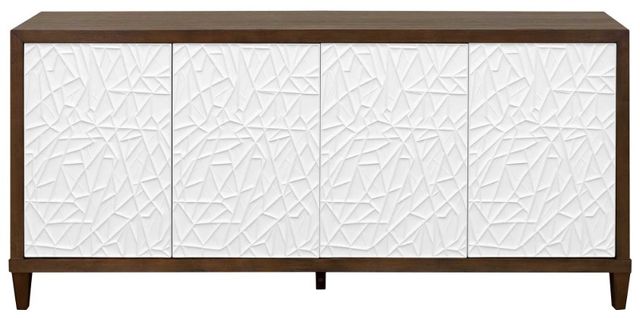 Martin Furniture Komodo Dark Brown/White 80" TV Stand-1