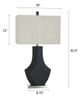 Stylecraft Matte Black Layered Table Lamp -4