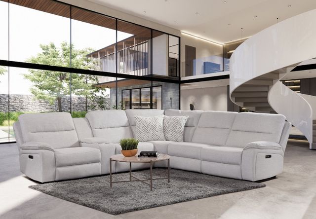 Behold™ Home Westhaven 6-Piece Ivory Single Power Reclining Sectional-2