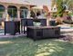 International Furniture Direct Pueblo Weathered Black Chairside Table with Brown Top-2