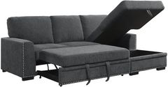 Homelegance® Morelia 2-Piece Dark Gray Right-Arm Facing Pull-out Sleeper Sectional and Chaise