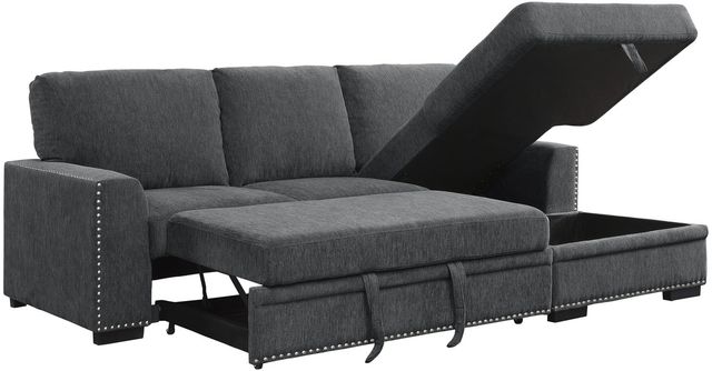 Homelegance® Morelia 2-Piece Dark Gray Right-Arm Facing Pull-out Sleeper Sectional and Chaise-0