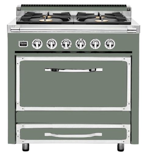Viking® Tuscany 36" Eucalyptus Pro Style Dual Fuel Range-0