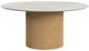 Elements International Sylvie 2-Piece White Faux Marble Top Occasional Table Set with Natural Base-2