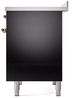 Ilve® Nostalgie II Series 40" Glossy Black Pro Style Induction Range-4