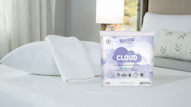 Protect-A-Bed® Therm-A-Sleep White Cloud Waterproof Standard Pillow Protector-1